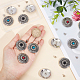 GORGECRAFT 1 Box 12PCS 30mm Screw Back Buttons 3 Colors Imitation Turquoise Conchos Vintage Sunflower Daisy Decorative Screws Rivets Buckles Replacement Castings Buttons for DIY Leather Craft Fabrics FIND-GF0004-25-3