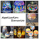 Superfindings über 180 Stück flache runde Glasmosaikfliesen Glasmalerei verschiedene Mischfarben perfekt für Kunsthandwerk und Wohnkultur GLAA-FH0001-04-2