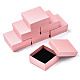 厚紙のジュエリーボックス  リングのために  ピアス  ネックレス  内部のスポンジ  正方形  ピンク  7.4x7.4x3.2cm CBOX-S018-08C-1