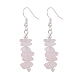 Set di gioielli con perline di quarzo rosa naturale SJEW-JS01232-06-5