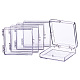 Benecreat 8 paquete de caja de contenedores de cuentas de plástico de alta transparencia rectangular con tapas abatibles para productos de belleza CON-BC0004-65-2