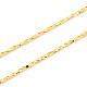 Collares finos de cadena de serpiente de aleación de estaño chapado en oro NJEW-BB10181-18-3