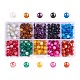 300 pièces 10 couleurs agate rayée naturelle/perles d'agate à bandes G-SZ0002-03-1