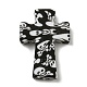 Cross with Skull Silicone Focal Beads SIL-G006-02H-2