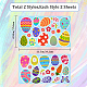 Etiquetas engomadas decorativas coloridas de la ventana del huevo de pascua del pvc DIY-WH0349-108-2