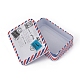 ブリキ収納ボックス  アクセサリー箱  DIYキャンドル用  乾燥貯蔵  スパイス  お茶  キャンディ  パーティーの好意  スタンプ模様の長方形  カラフル  9.6x7x2.2cm CON-G005-B08-3