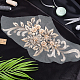 arricraft Lace Flower Beaded Embroidery Applique Patch PATC-WH0002-006-5
