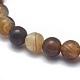Natural Banded Agate/Striped Agate Bead Stretch Bracelets BJEW-K212-C-003-2