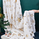 BENECREAT 1.84x1m White Velvet Fabric with Gold Snowflake Pattern DIY-WH0308-331-3