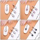 Chinese lute Shape Brass Micro Pave Clear Cubic Zirconia Nail Gems Set MRMJ-T015-41-M-2