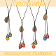Anattasoul 4-teiliges Lariat-Halsketten-Set aus Polyesterschnüren in 4 Farben NJEW-AN0001-63-2