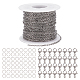 Benecreat 25m 304 catene di cavi in acciaio inossidabile per kit per la creazione di collane a catena fai-da-te CHS-BC0001-06-1