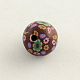 Handmade Flower Pattern Polymer Clay Beads CLAY-Q174-14-2