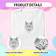 MAYJOYDIY Wolf Iron on Rhinestone Heat Transfer Wolf Head Hot Transfers Patches Animal Bling Iron on Rhinestone Crystal T Shirt Transfer 5.7×7.6inch Clothing Repair Applique for Coat DIY-WH0303-187-3