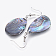 Orecchini pendenti conchiglia abalone / paua shell EJEW-P148-03-01-2