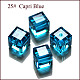 Abalorios de cristal austriaco de imitación SWAR-F074-6x6mm-25-1