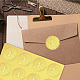 自己粘着金箔エンボスステッカー 12 枚  封筒カードシール用の丸いドットメダル装飾デカール  ミツバチ  サイズ：約165x211mm  ステッカー：50mm  12pcs /シート DIY-WH0451-038-6