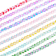 Chgcraft 10strands 10 Farben gefrostet sprühlackierte Glasperlenstränge GLAA-CA0001-19-1