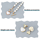 Anattasoul ожерелье из абс-пластика с жемчугом и подвеской в форме сердца с цепочками из бисера и серьгами-гвоздиками с подвесками SJEW-AN0001-18-3
