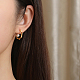 304 boucles d'oreilles clous en acier inoxydable pour femme ZX0956-1-2