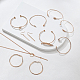 Anattasoul alliage rectangle bar pendentif balancent boucles d'oreilles et bracelets et collier lariat SJEW-AN0001-16-7