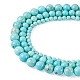 Cheriswelry 3 rang 3 rangs de perles de howlite naturelles de taille G-CW0001-03-1