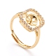Brass Finger Ring & Pendants & Stud Earrings Findings KK-K243-02G-2