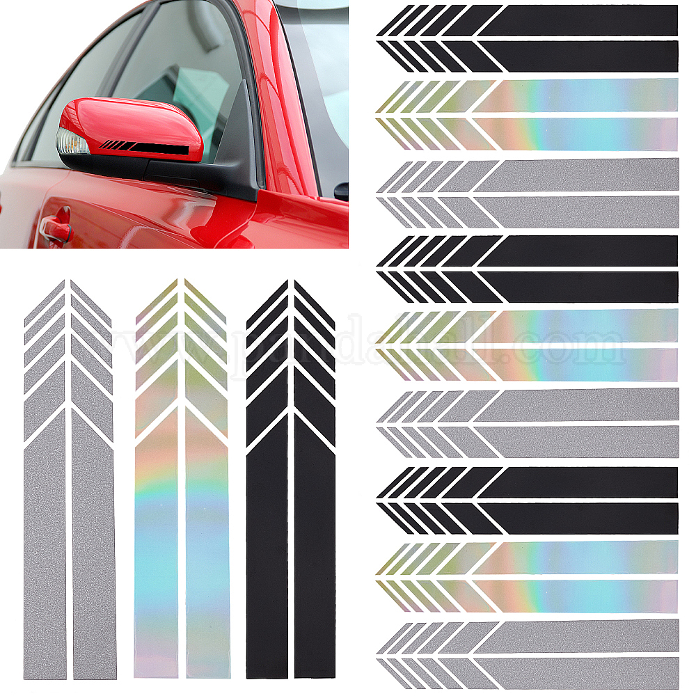 Shop SUPERFINDINGS 8Sets 2 Colors Car Rear View Mirror Stickers and 4