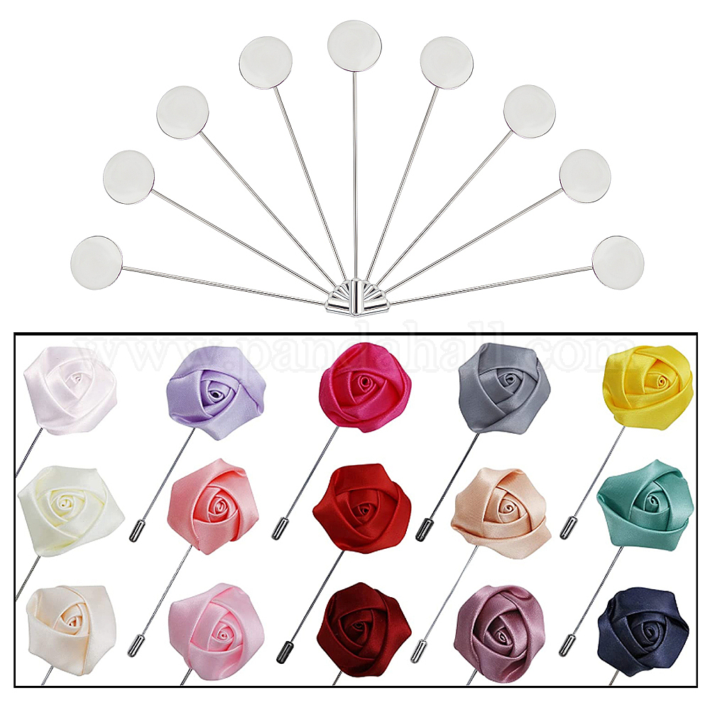 Shop UNICRAFTALE 50pcs 15mm Tray Brooch for Resin Rhinestone 304