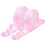 Con esperanza del cáncer de mama conciencia rosa materiales para preparar la cinta cinta de organza, ancho cinta de la boda decorativa, rosa, 3/4 pulgada (20 mm), 25yards (22.86m)