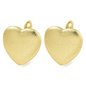 Серьги-кольца из латуни в форме сердца EJEW-Q390-09G