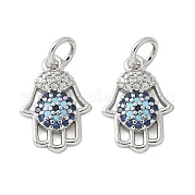 Латунные микро проложить кубического циркония подвески KK-U056-47P