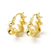 Круглые серьги-кольца для женщин с покрытием из латуни EJEW-E270-20G