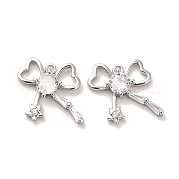 Латунные микропаве прозрачные кубические циркониевые подвески KK-C054-19P