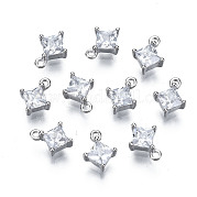 Long-Lasting Plated 925 Sterling Silver Cubic Zirconia Charms STER-ZX003-01P-NF