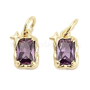 Латунные микро проложить кубического циркония подвески KK-C051-10G-04