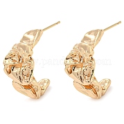 Brass Stud Earrings EJEW-K264-02G