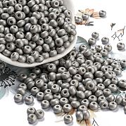 Стеклянные бусины с имитацией нефрита SEED-Z001-A-B08