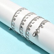 Стойка покрытие латунь звезда кисточка подвеска ожерелья для женщин NJEW-M048-02P