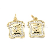 Латунные микро проложить кубического циркония подвески KK-C156-10G