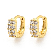 Серьга-кольцо из латуни с микропаве EJEW-C102-16G