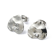 Accessoires de puces d'oreilles en 304 acier inoxydable STAS-L024-003P-01