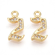 Латунные микро проложить кубического циркония подвески KK-N261-104C-G