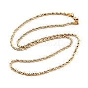 Brass Chain Necklace KK-B082-26G