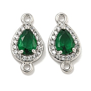 Подвески из латуни с прозрачным и зеленым фианитом KK-P275-46P