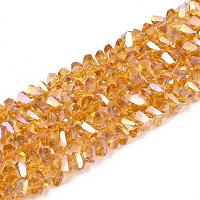 Гальванизируйте прозрачное стекло бисер нитей&nbsp;GLAA-N021-4mm-24