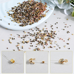 3000 шт. 5 цвета латунные обжимные бусины KK-SP0001-86