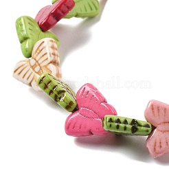 Синтетических нитей бирюзовые бусы G-B140-N01