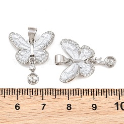 Messing-Anhänger mit Mikro-Zirkonia&nbsp;KK-CBA6A75-51B-P