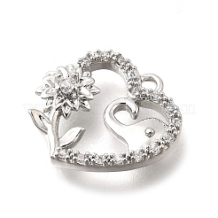 Colgante micropavé cubic zirconia de latón&nbsp;KK-C096-11P